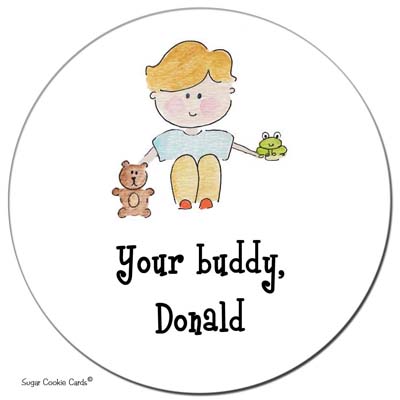 Sugar Cookie Gift Stickers - Little Boy